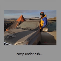 camp under ash...